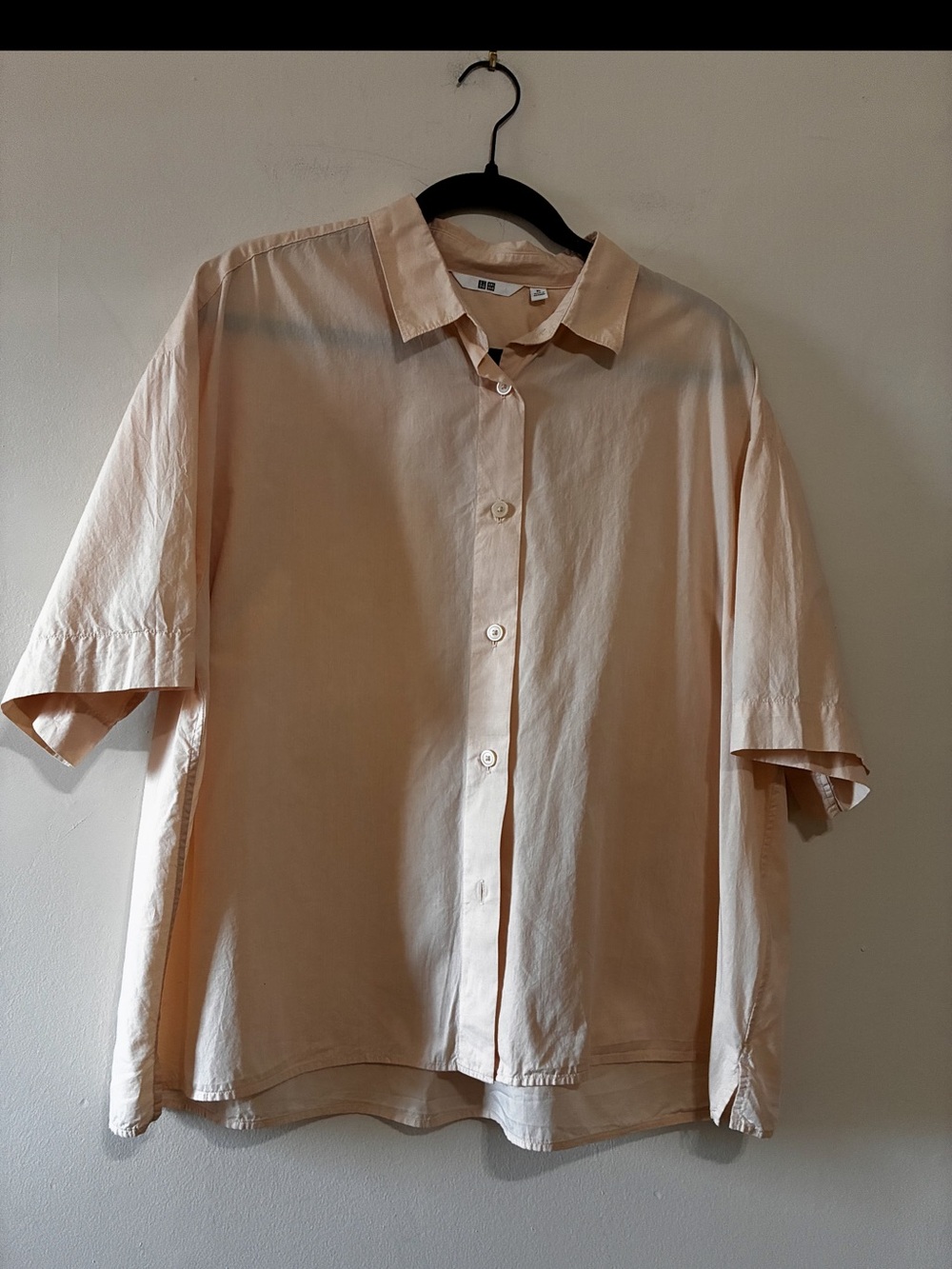 Women's Short-Sleeve Button-Up Shirt - Cream